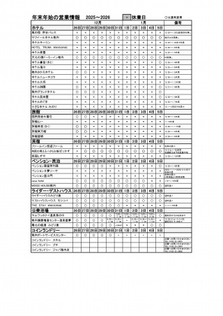 宿泊施設・入浴施設